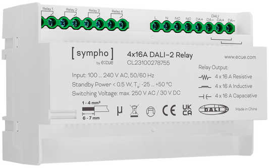 SYMPHO 4×16A DALI-2 Relä